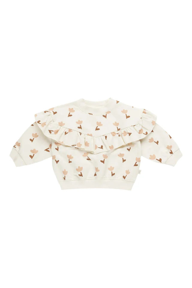 Quincy Mae Ruffle Fleece Sweatshirt - Multiple Options