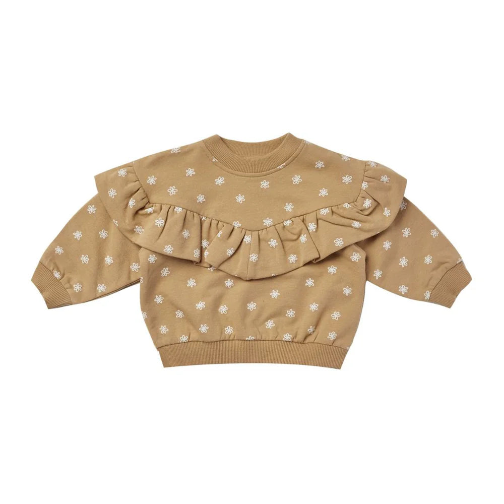 Quincy Mae Ruffle Fleece Sweatshirt - Multiple Options