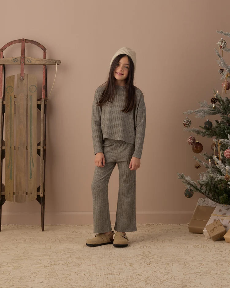 Rylee + Cru Cozy Rib Knit Set, Evergreen