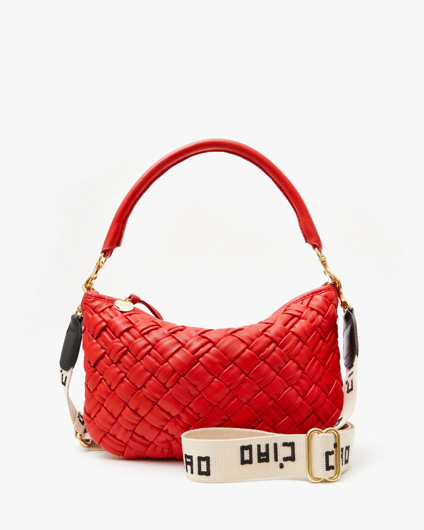 Clare V Adjustable Crossbody Strap, Natural /Black Ciao