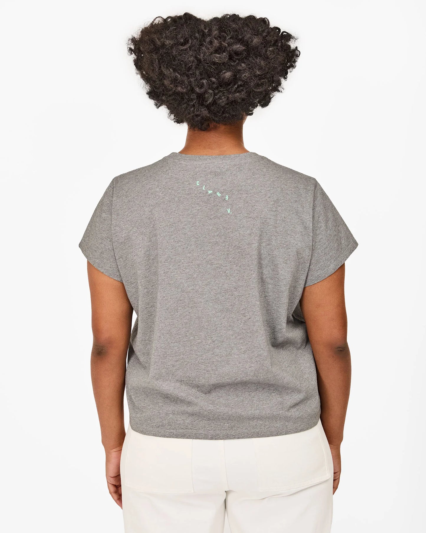 Clare V Classic Tee Grey Melange w/ Mist Liberez Leș Sardines