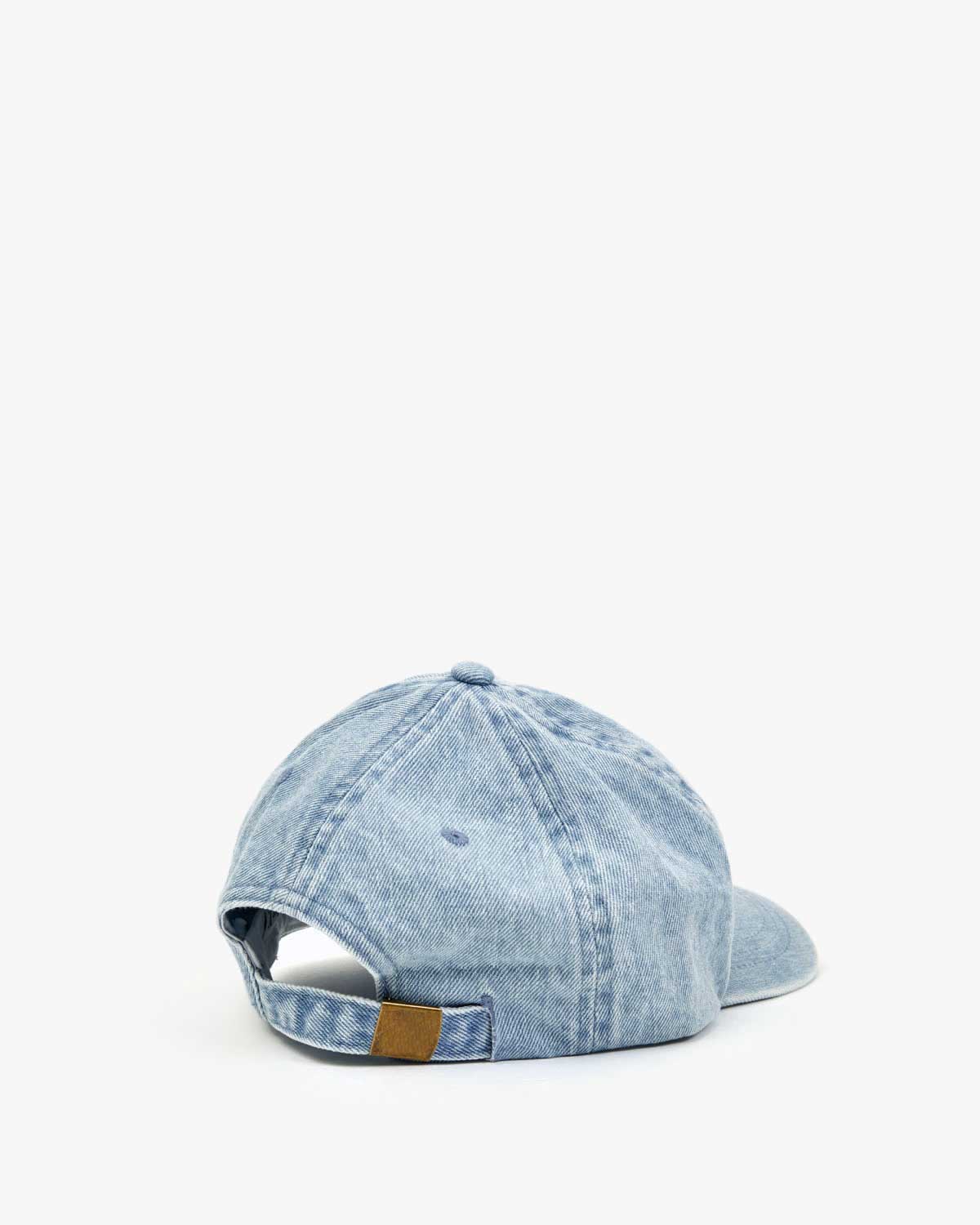 Clare V Denim Baseball Hat, Blue W/ Bright Poppy Embroidered Deja Vu