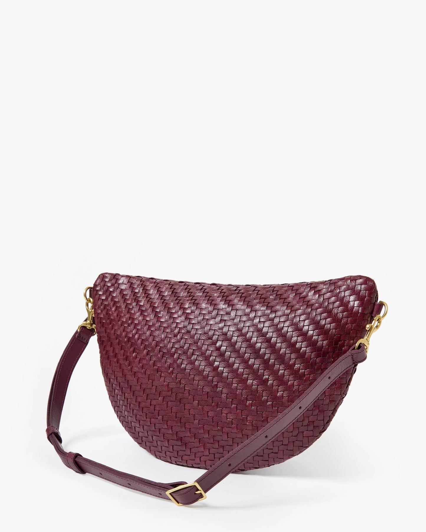 Clare V Grande Fanny Woven Zig Zag, Cassis