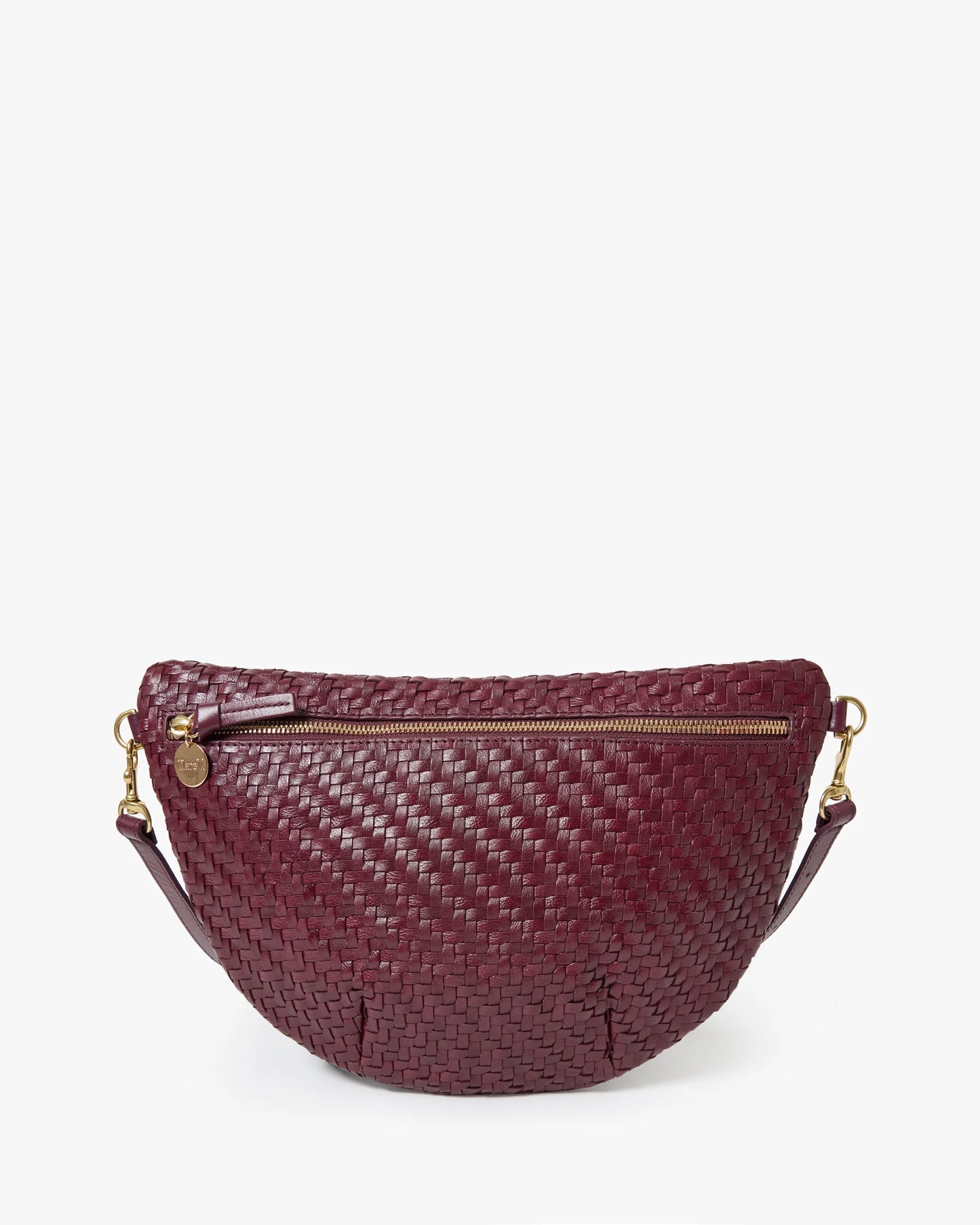 Clare V Grande Fanny Woven Zig Zag, Cassis