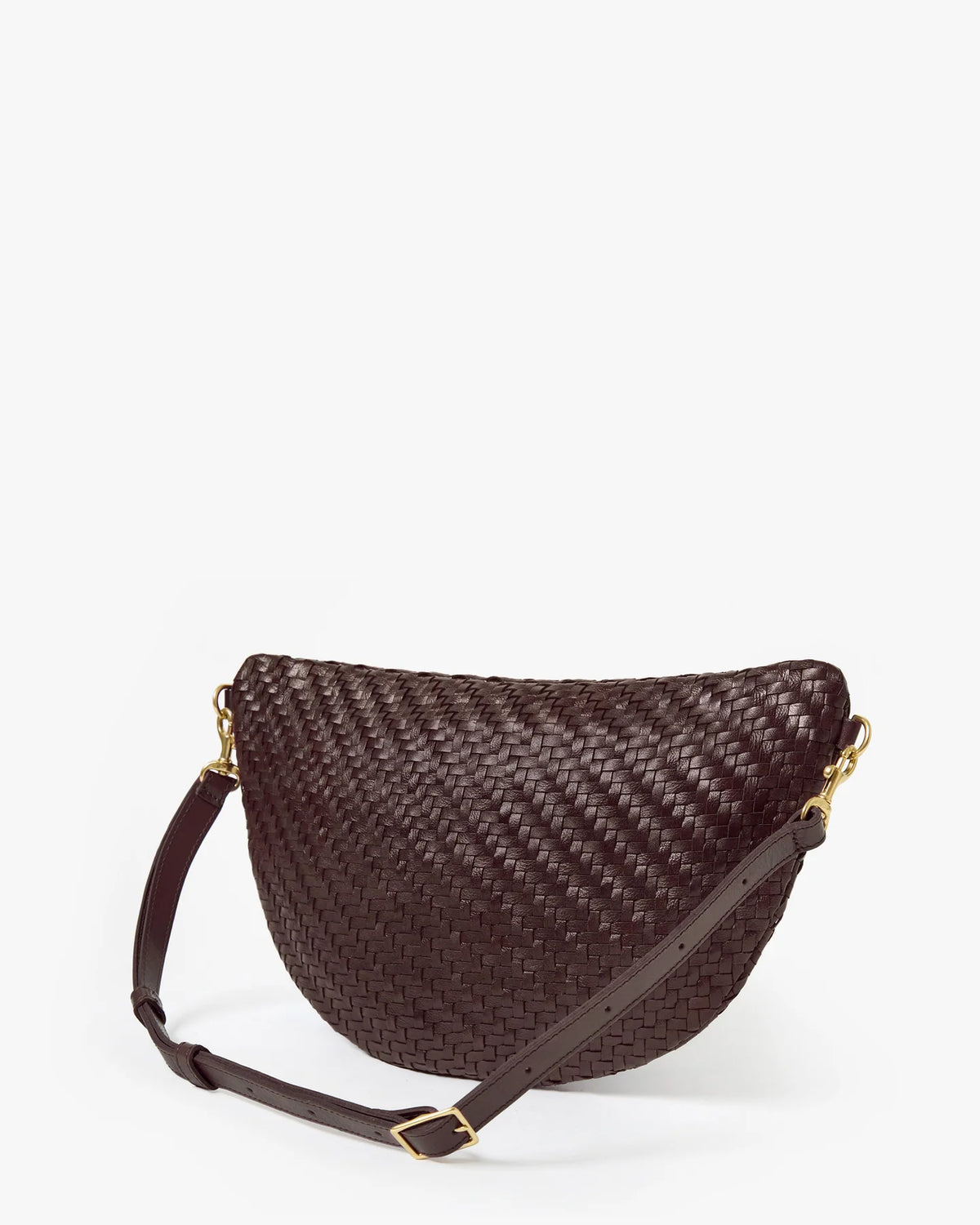 Clare V Grande Fanny Woven Zig Zag, Chocolate