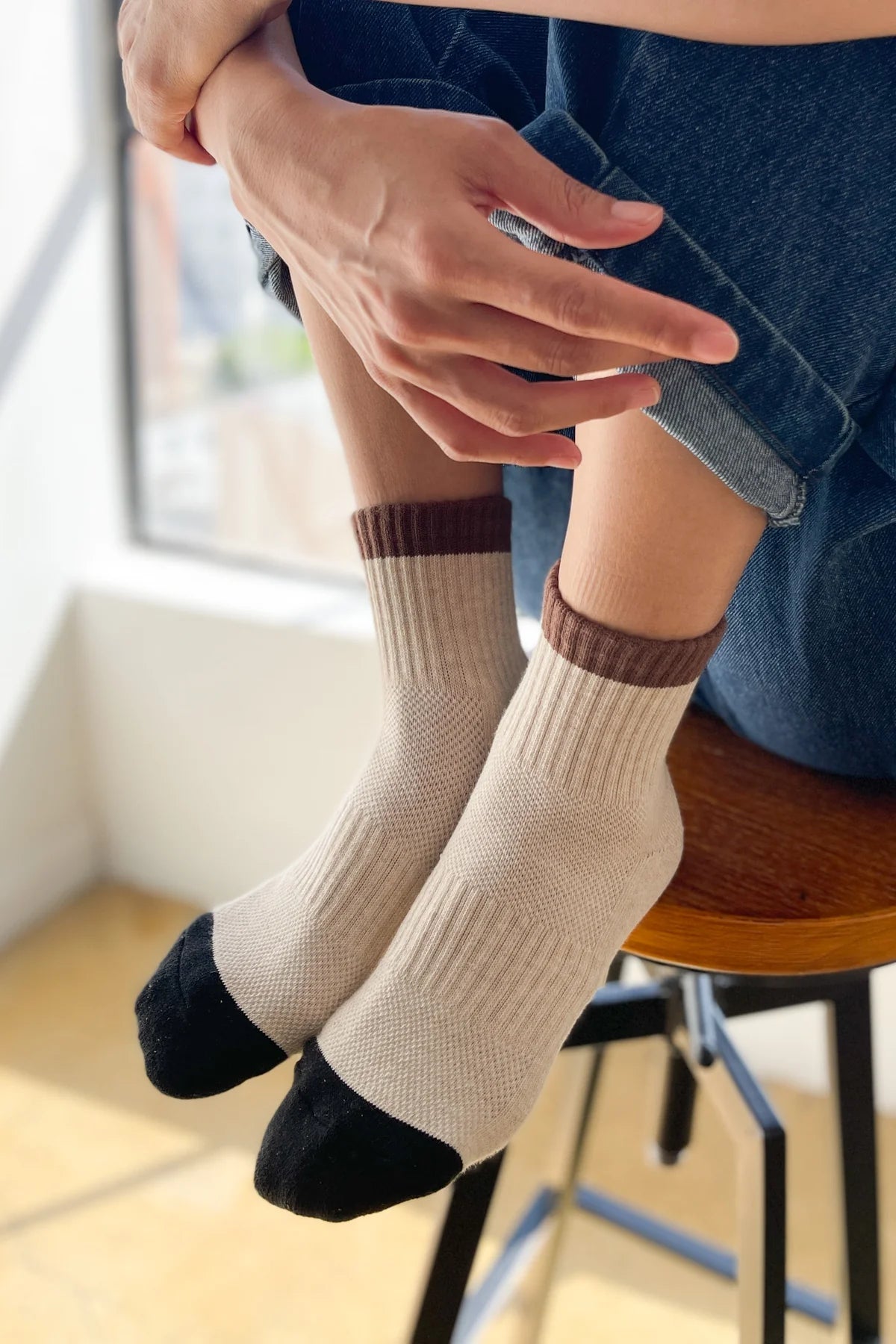 Le Bon Shoppe Color Block Girlfriend Sock - Multiple Options