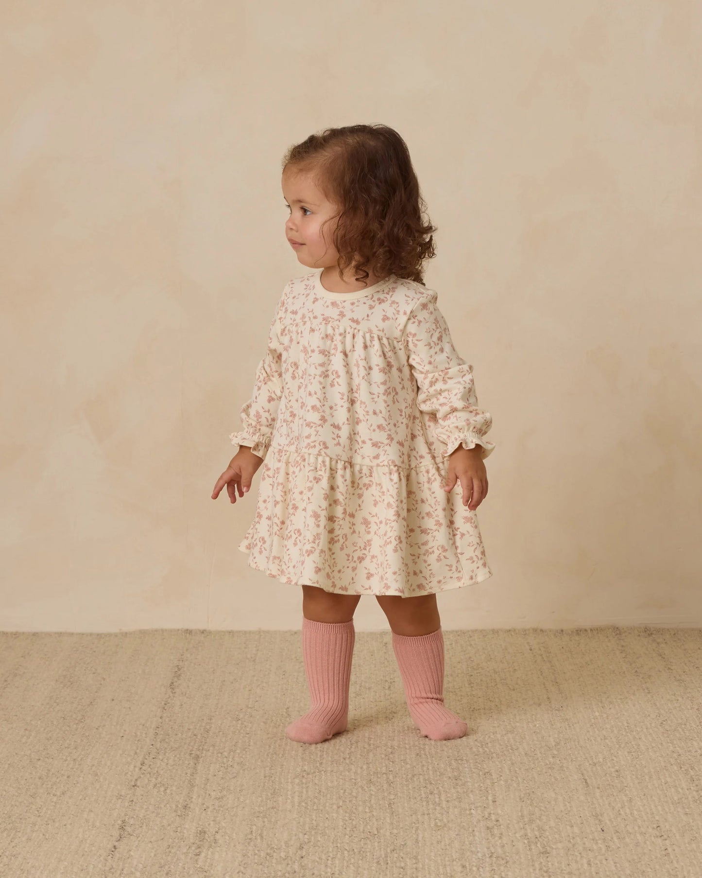 Quincy May Tiered Jersy Dress, French Garden/Ivory