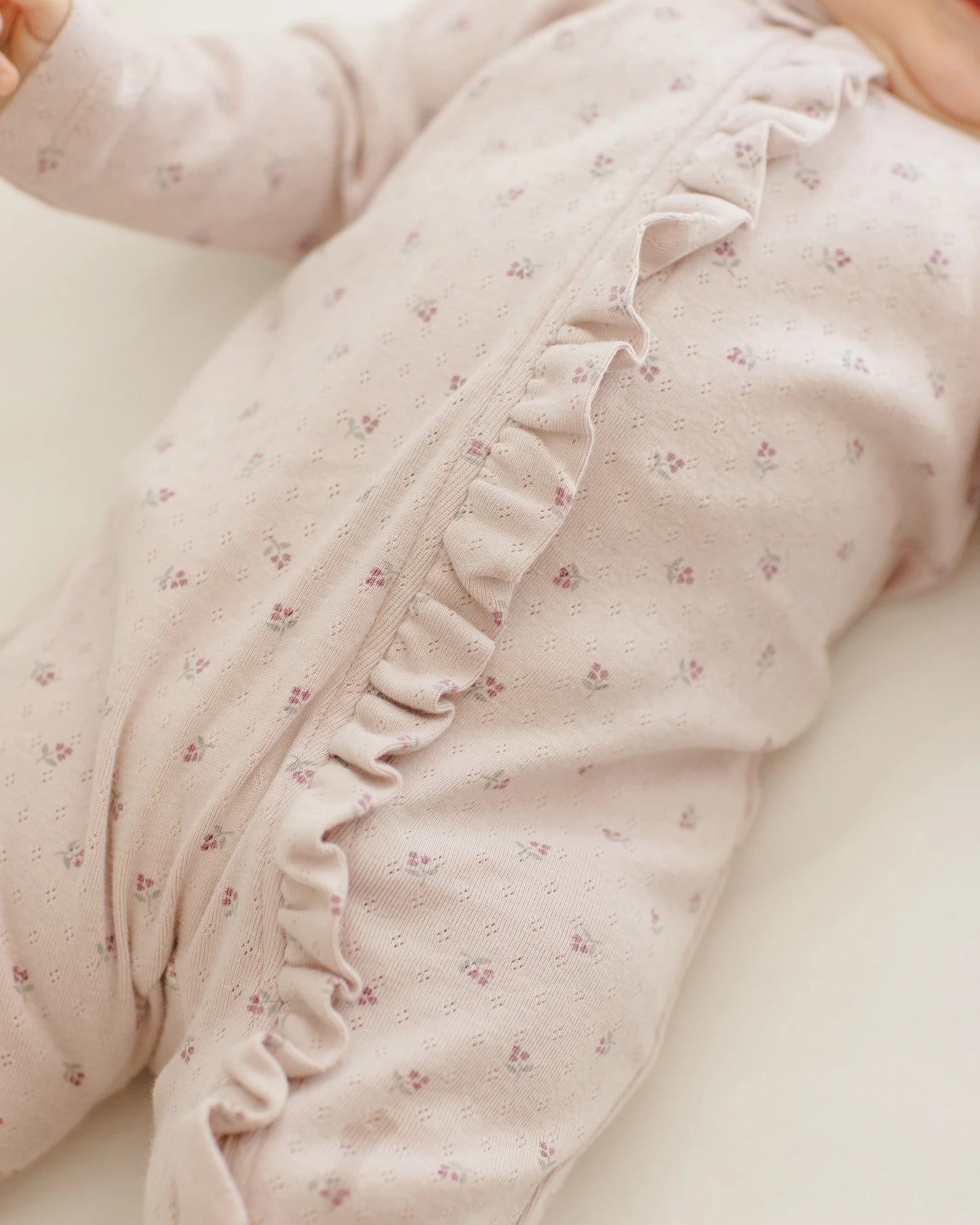 Quincy Mae Ruffle Jumpsuit, Lilac Ditsy