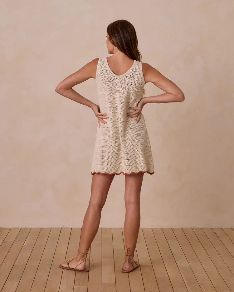 Rylee + Cru Crochet Tank Mini Dress, Natural