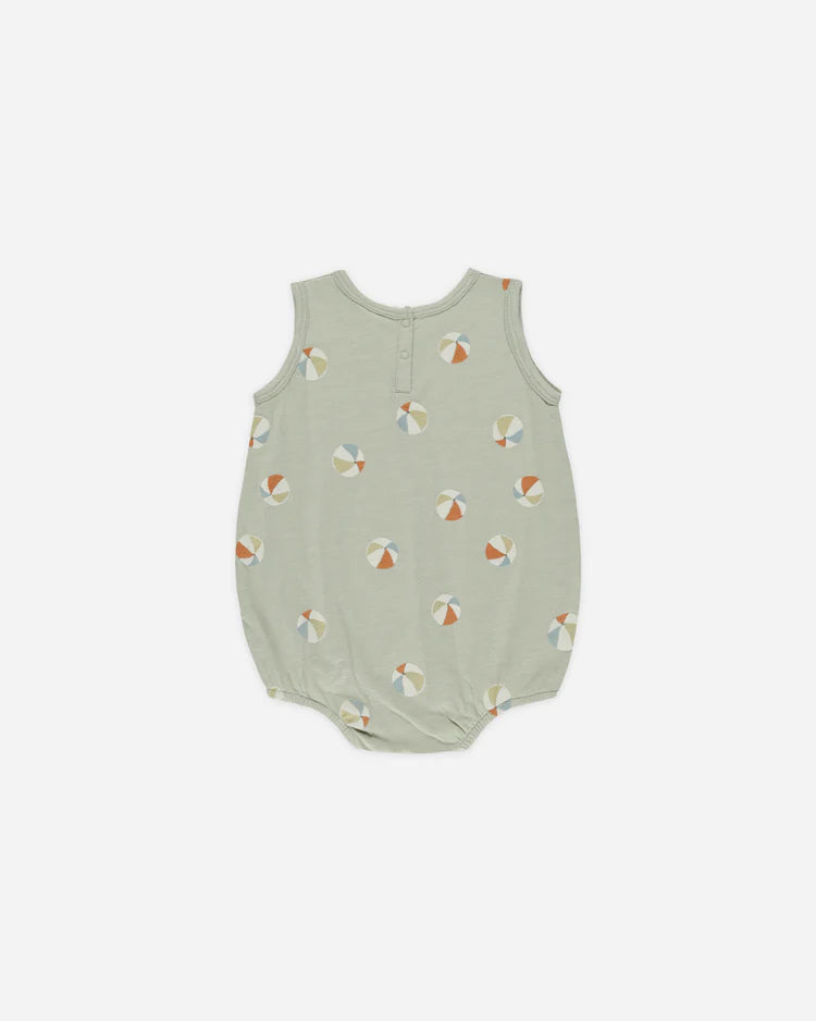 Rylee + Cru Bubble Onesie, Sage/Beach Balls