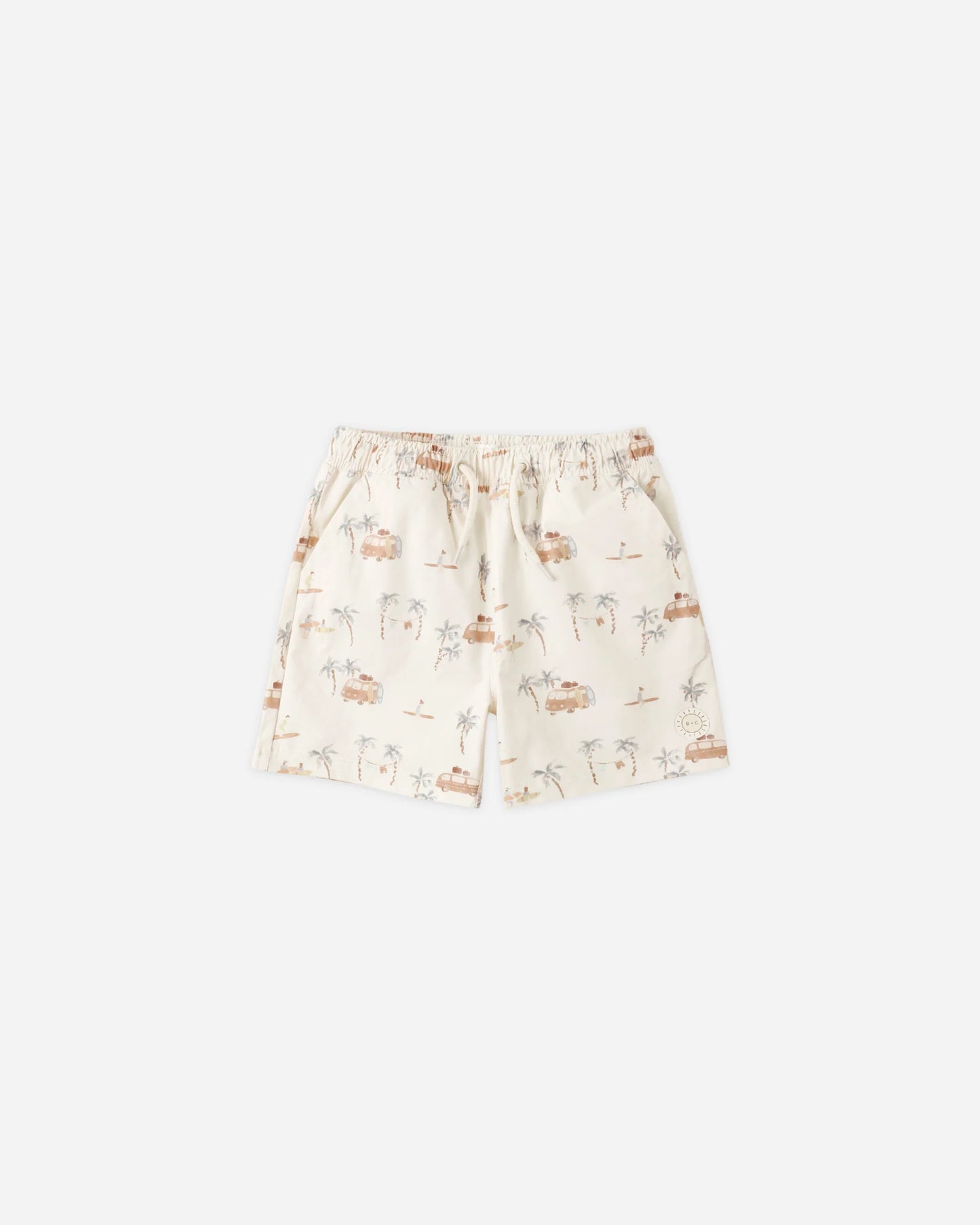 Rylee + Cru Boardshort Surf Town, Natural