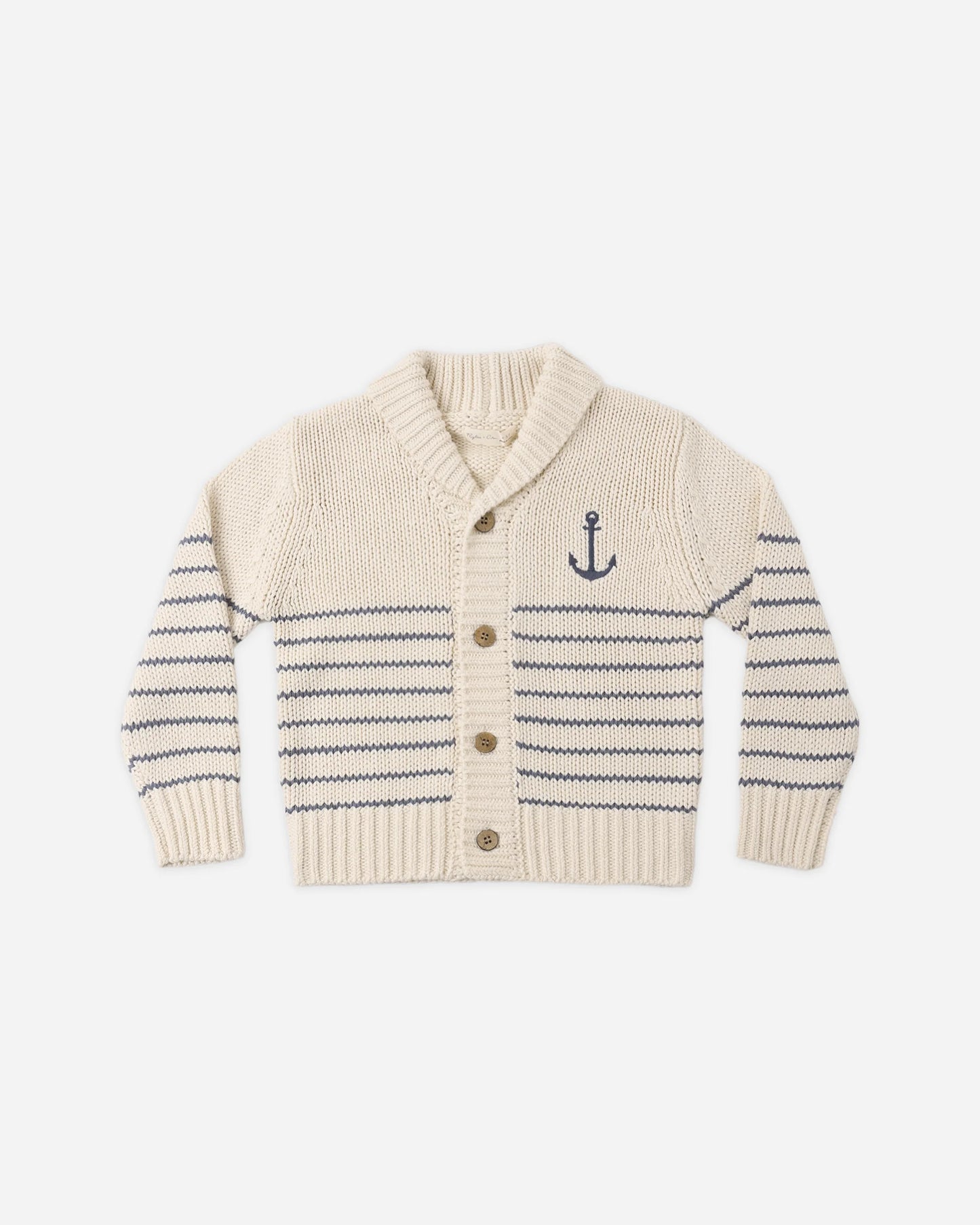 Rylee + Cru Shawl Cardigan Natural & Marine