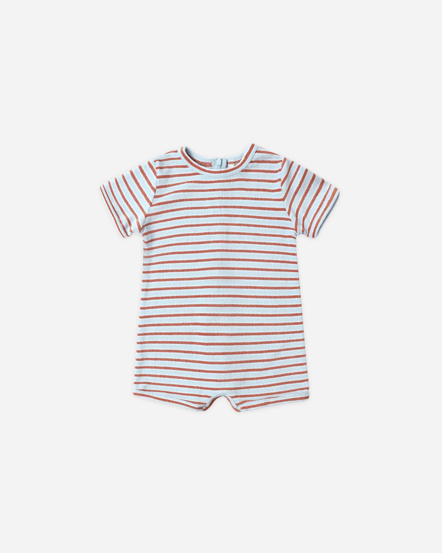 Rylee + Cru Shorty One-Piece Americana Stripe/Light Blue