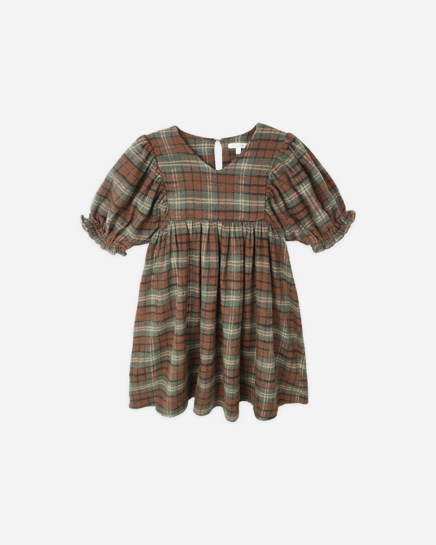 Rylee + Cru Jolene Dress, Evergreen/Holiday Plaid