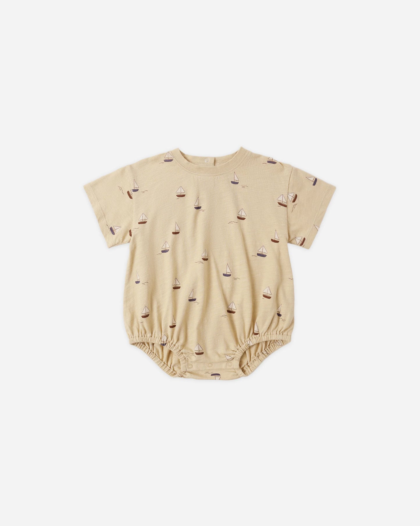 Rylee + Cru Relaxed Bubble Romper, Sailboats