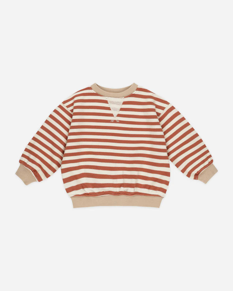 Rylee + Cru Oversized Crew, Poppy Stripe