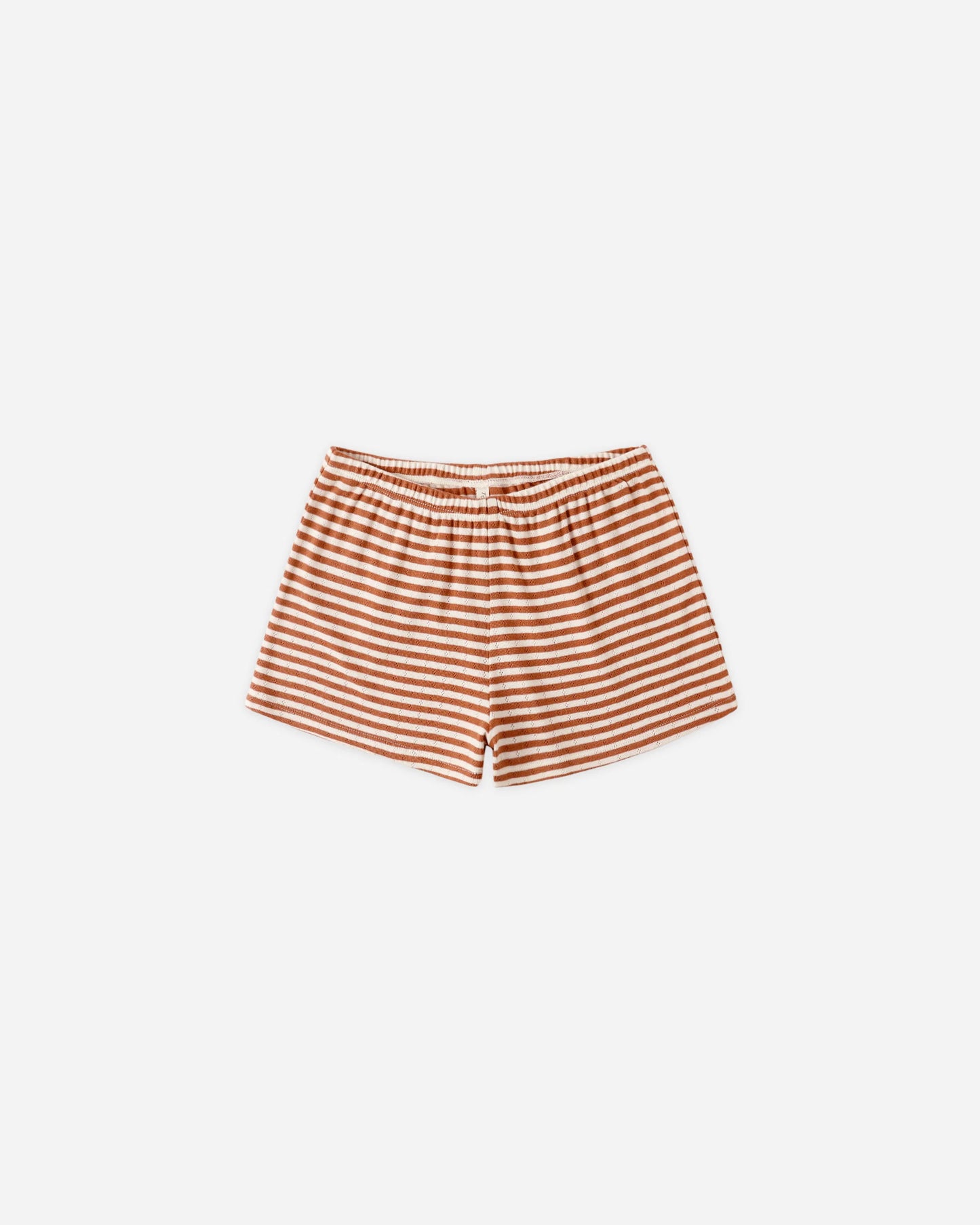 Rylee + Cru Pointelle Shorts Poppy Stripe/Poppy
