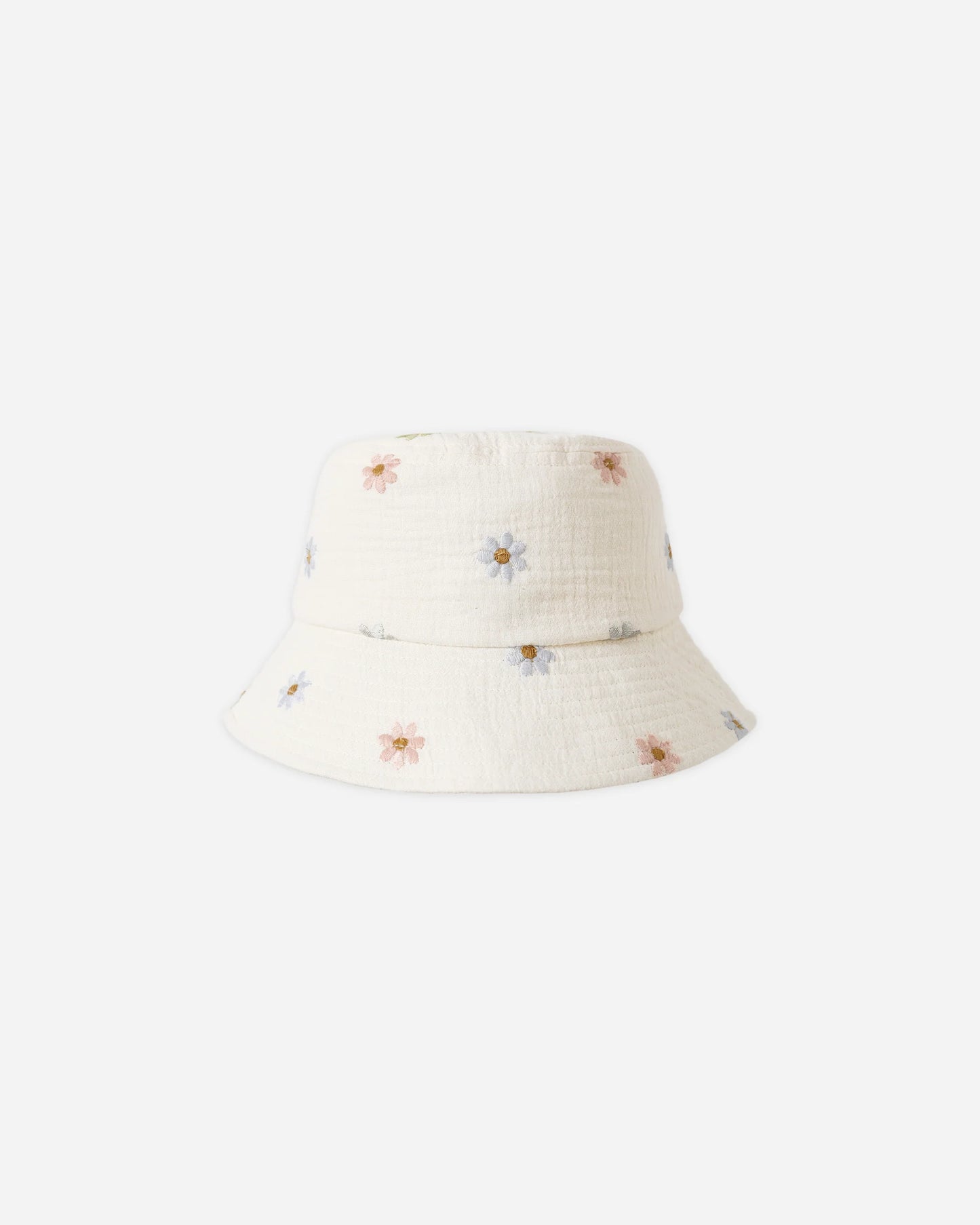 Rylee + Cru Bucket Hat Embroidered Daisies, Natural