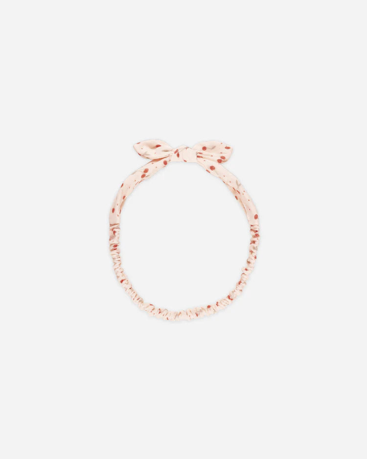 Rylee + Cru Baby Bow Headband, Shell/ Cherries