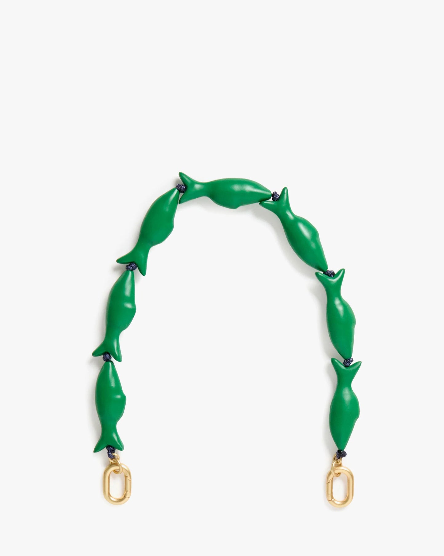 Clare V Shortie Strap, Sardine/Emerald