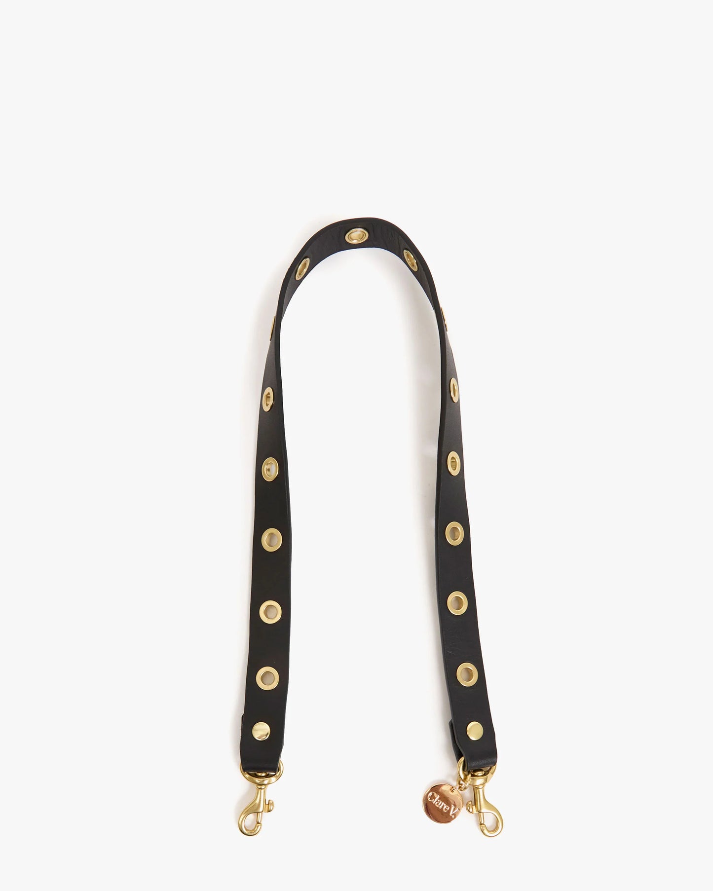 Clare V Shoulder Strap, w/ Grommets, Black