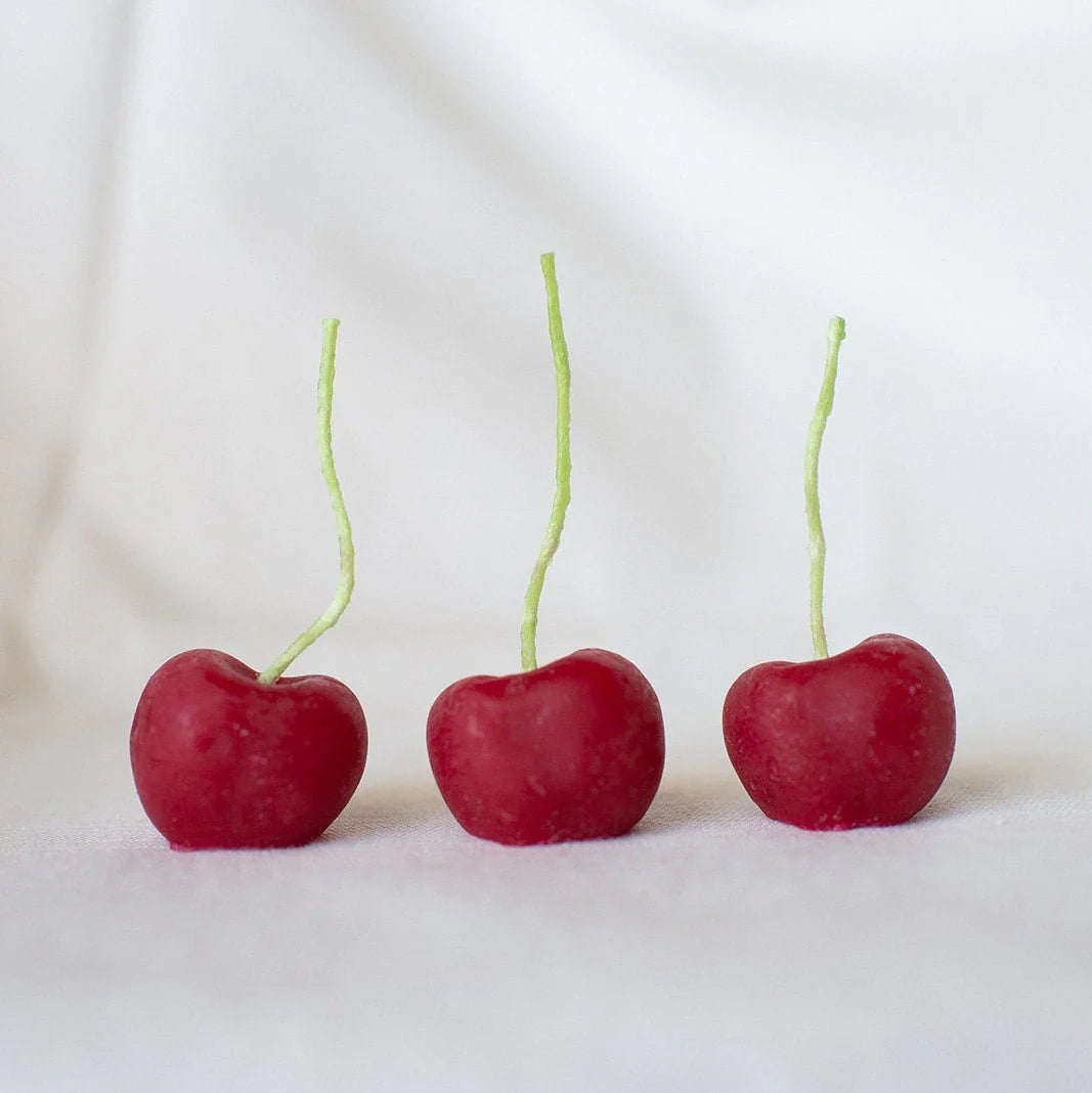Happy Organics Beeswax Cherry Birthday Candles - Multiple Options
