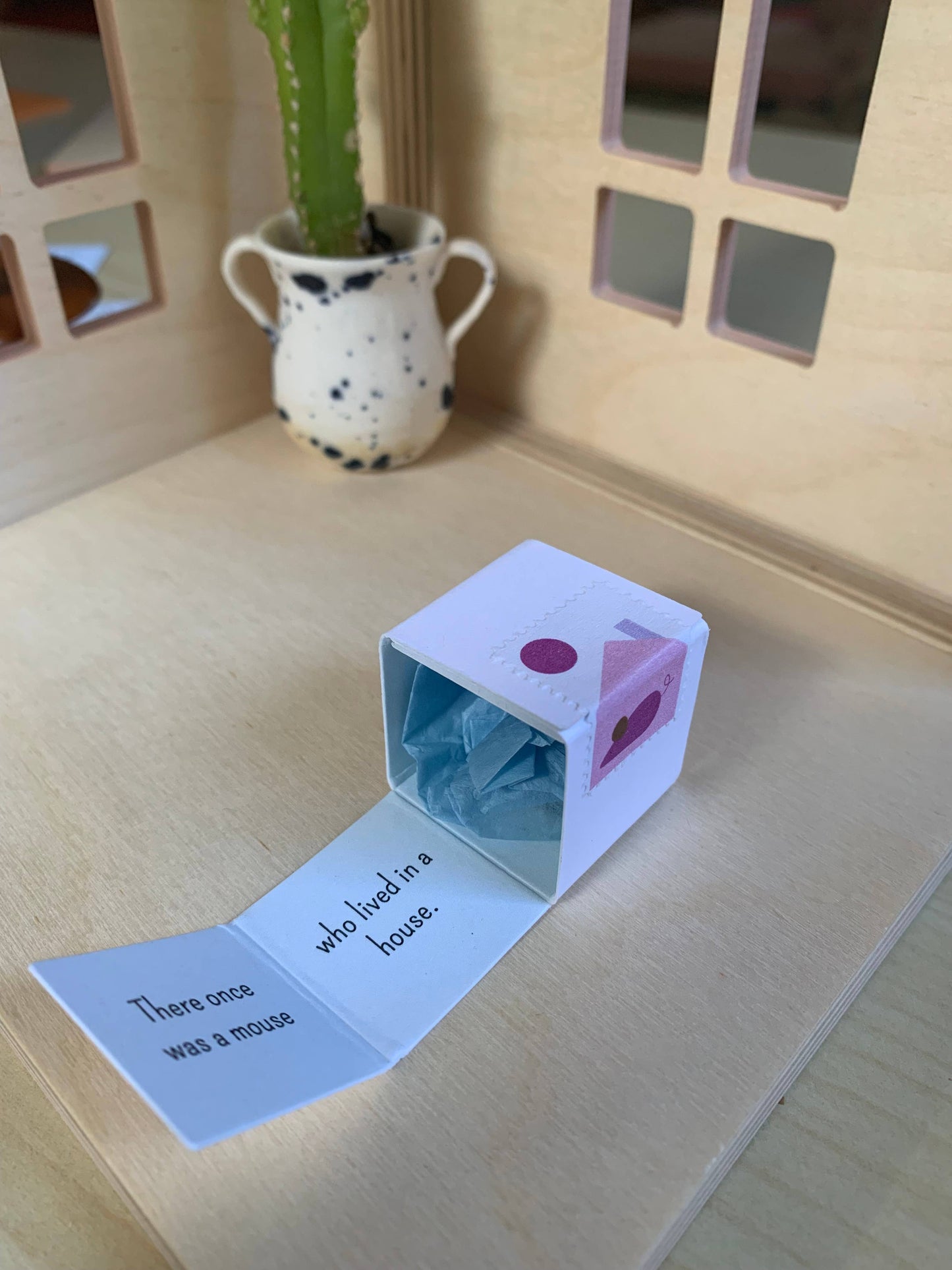 Spalted Home Tiny Ceramic Mouse