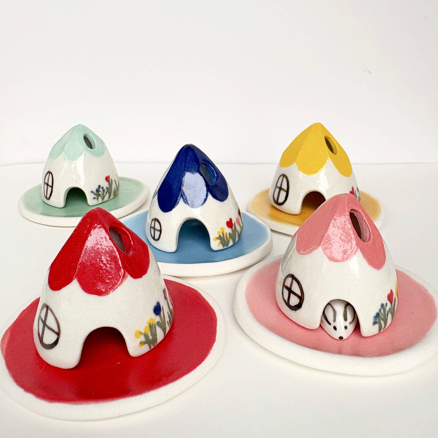 Spalted Home Yellow Ceramic Small Plate