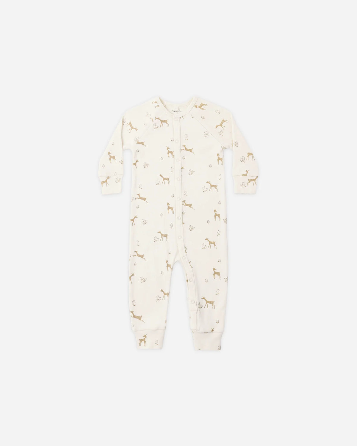Rylee + Cru Organic Pajama Long John Fawns, Natural