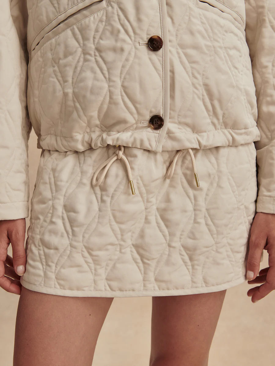 Varley Saba Quilted Jacket, Oat Milk