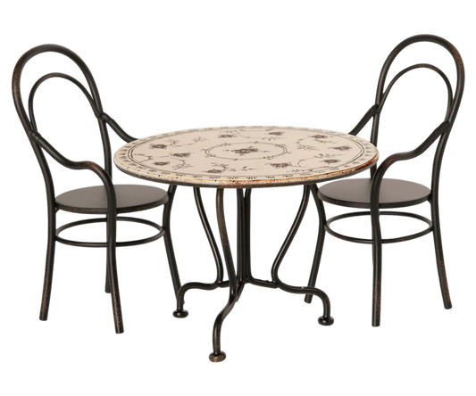 Maileg Dining Table Set with 2 Chairs