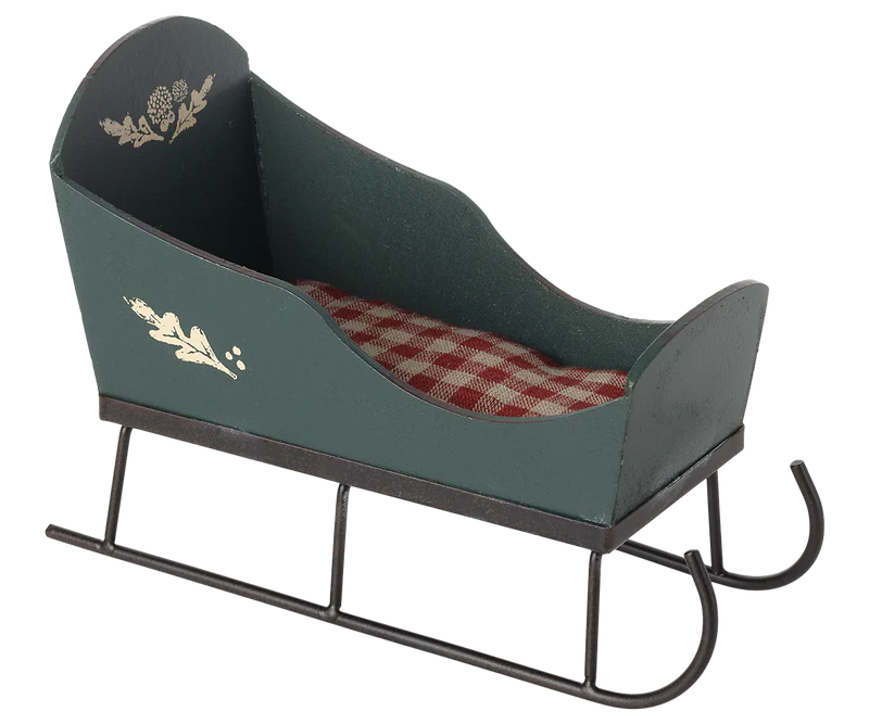 Maileg Sleigh Mini, Green