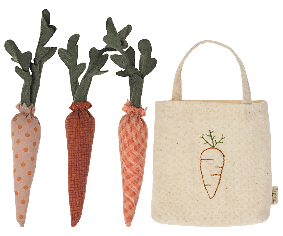 Maileg Carrots in Shopping Bag, Miniature