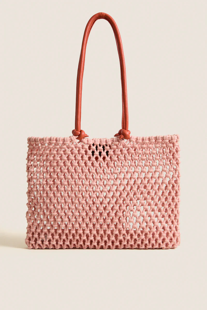 Clare V Sandy, Blush with Poppy Straps
