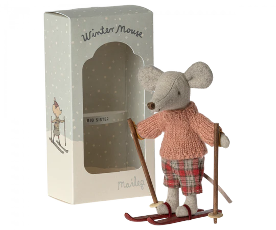 Maileg Winter Mouse With Ski Set - Multiple Options