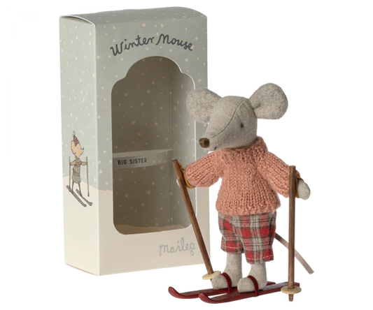 Maileg Winter Mouse With Ski Set - Multiple Options