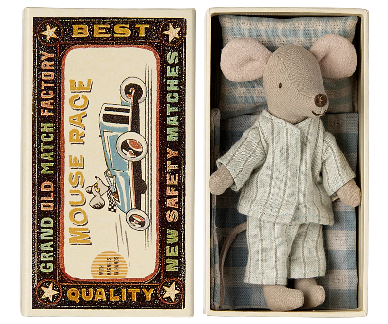 Maileg Big Brother Mouse in Matchbox - Mint