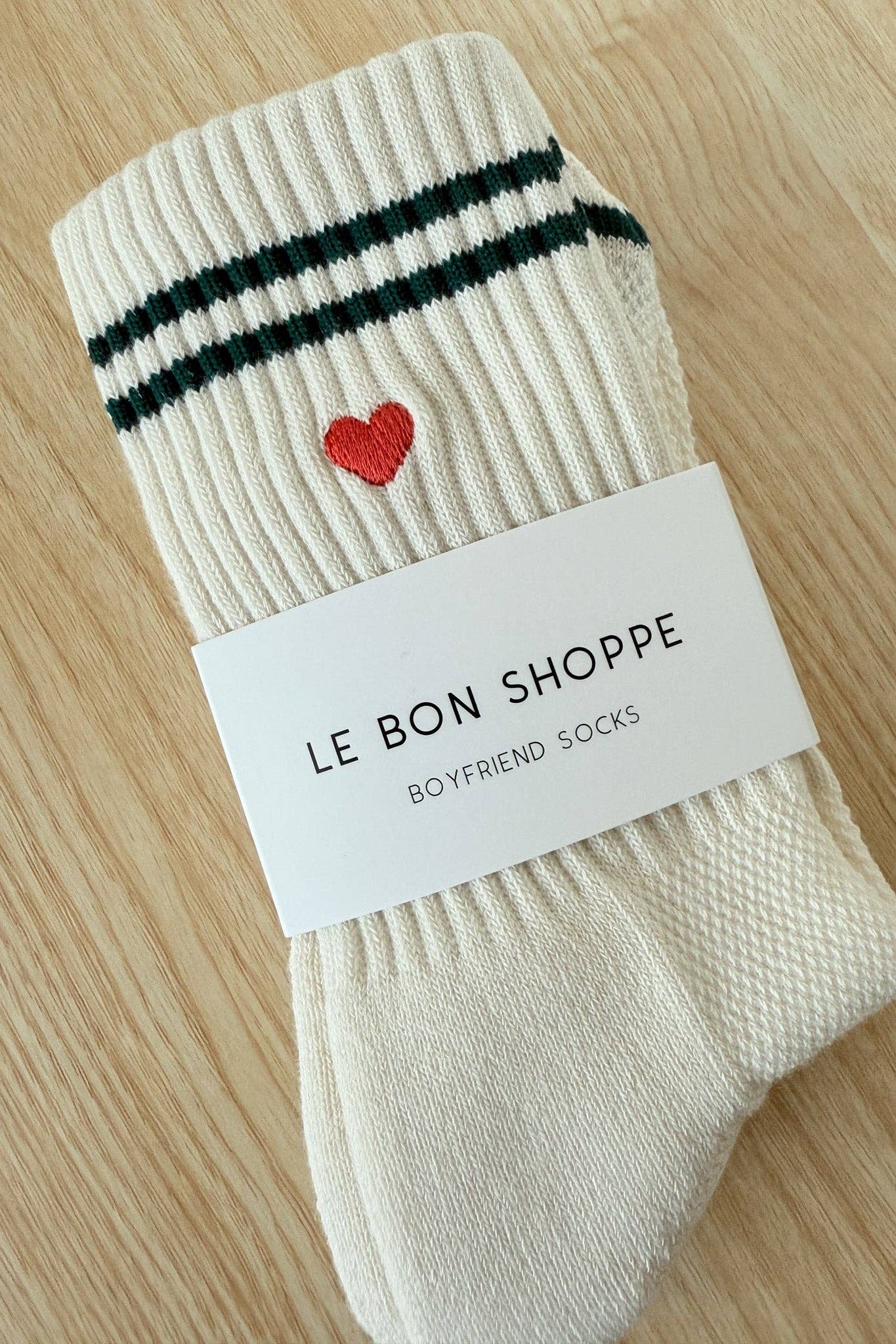 Le Bon Shoppe Embroidered Boyfriend Socks - Multiple Options