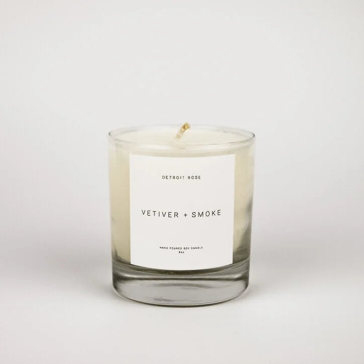 Detroit Rose Vetiver + Smoke Candle