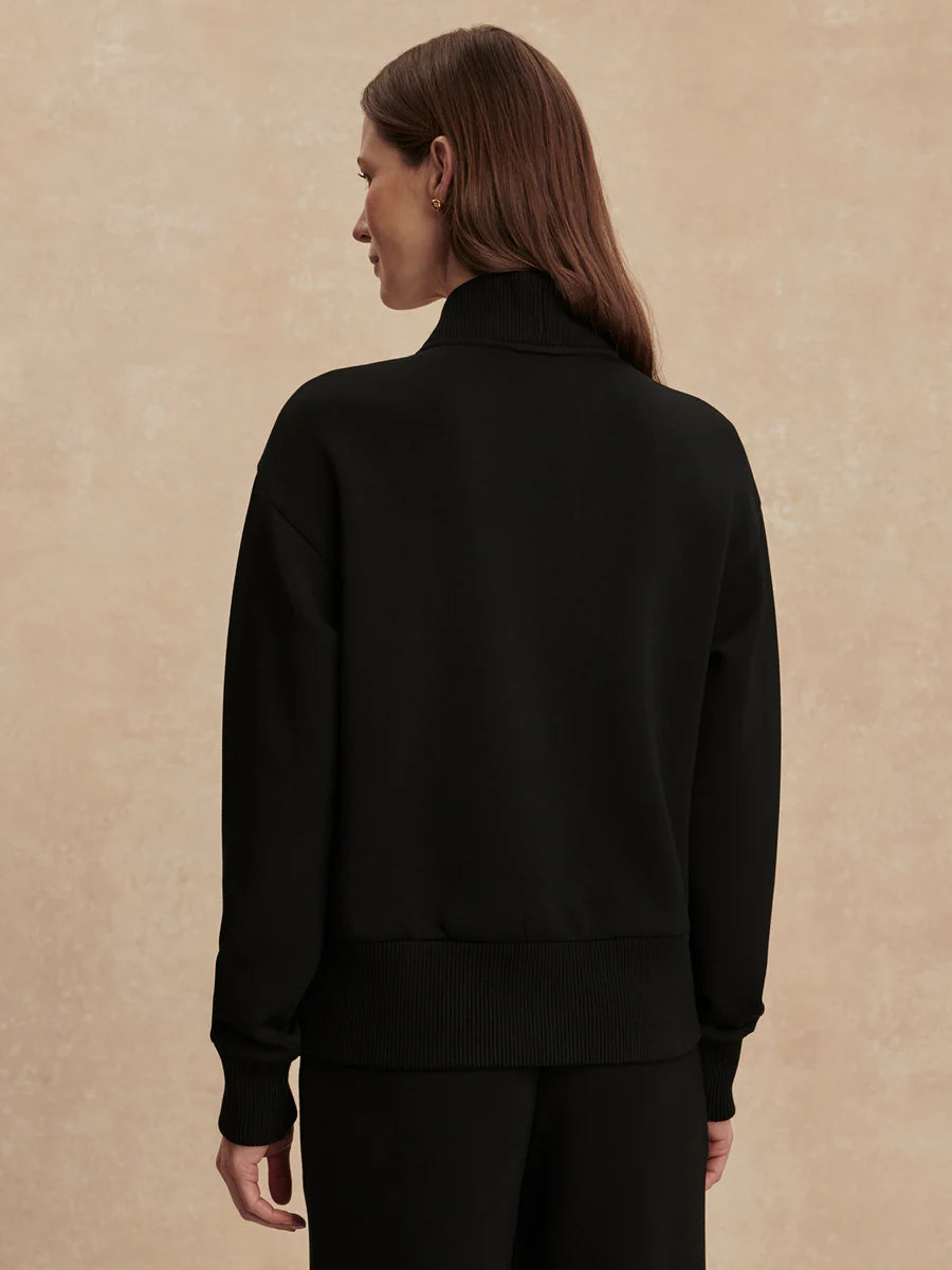 Varley Sally Half Zip Sweat Top, Black