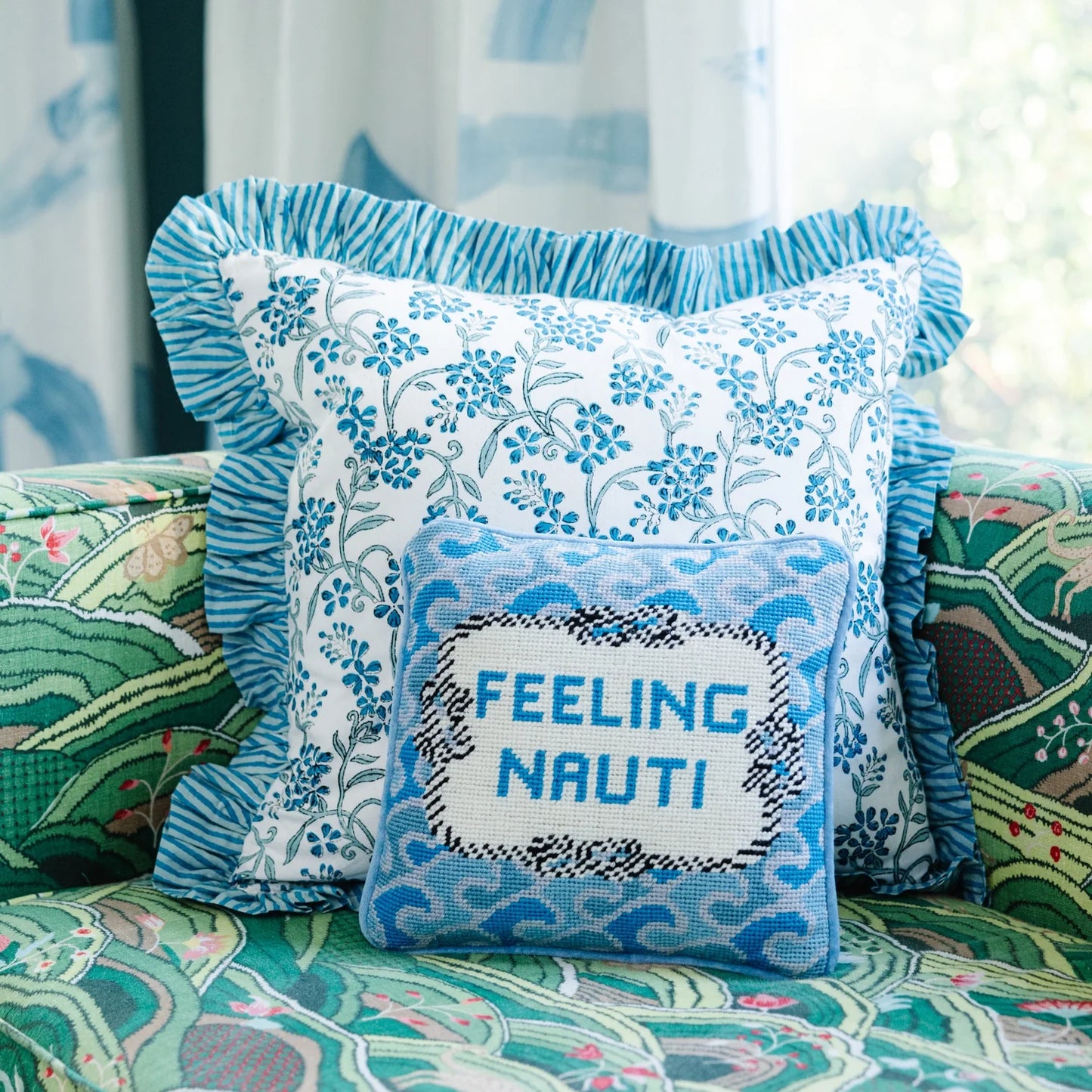 Furbish  Needlepoint Pillows - Multiple Options