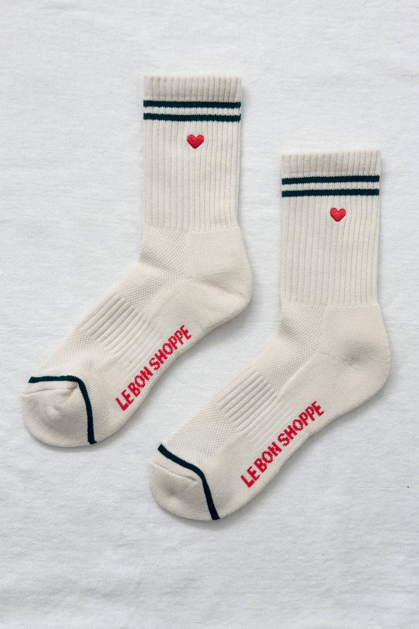 Le Bon Shoppe Embroidered Boyfriend Socks - Multiple Options