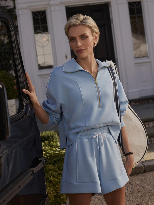 Varley Davenport Half Zip Top, Airy Blue