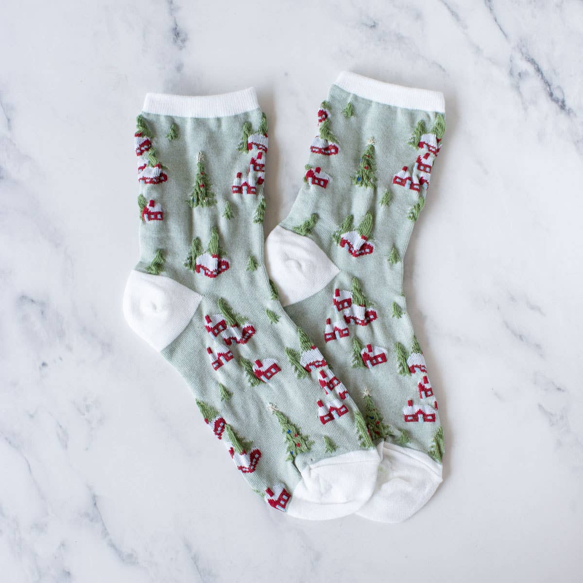 Tiepology Christmas Village Casual Socks