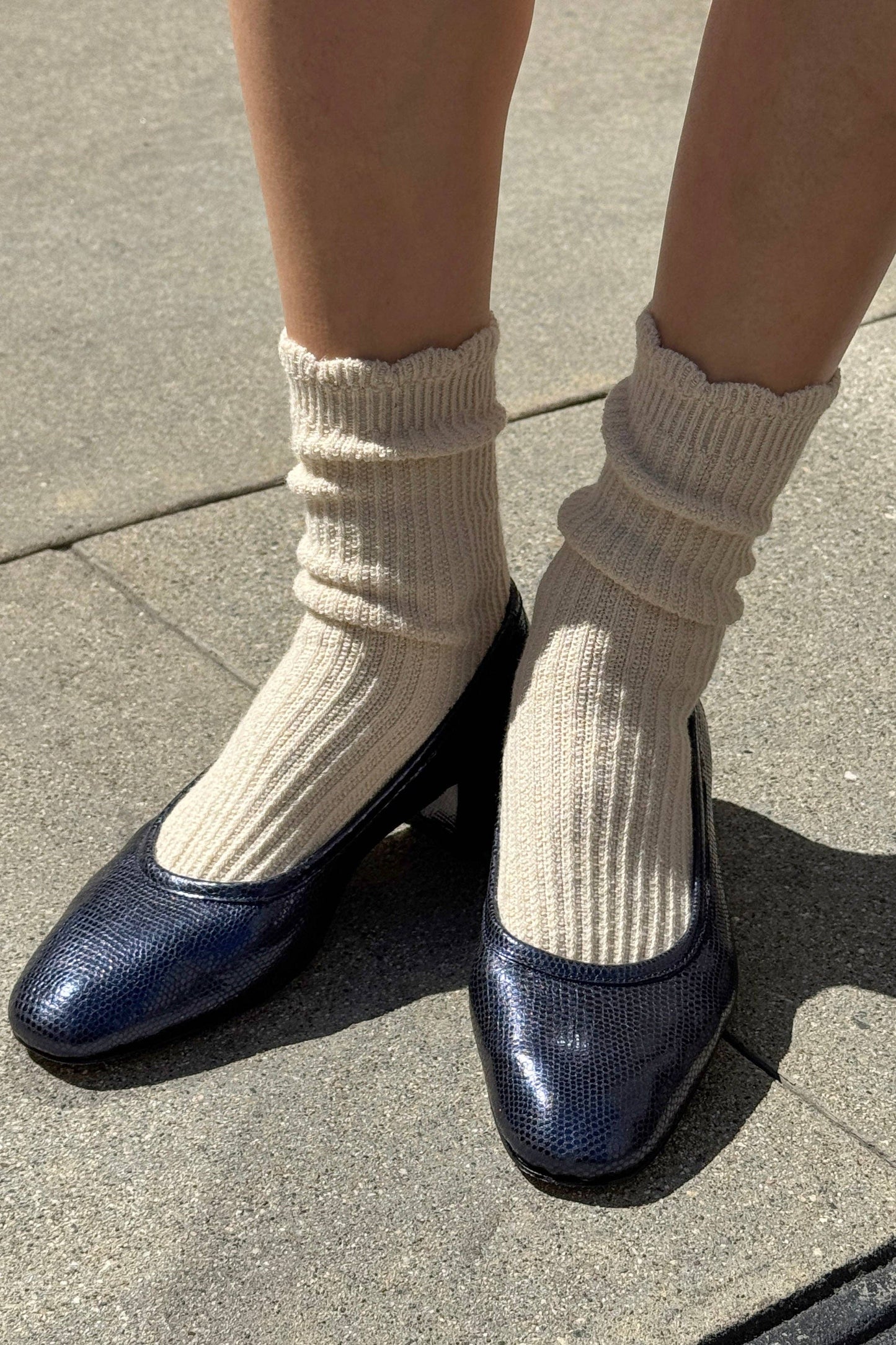 Le Bon Shoppe - Linen Scallop Socks - Multiple Options