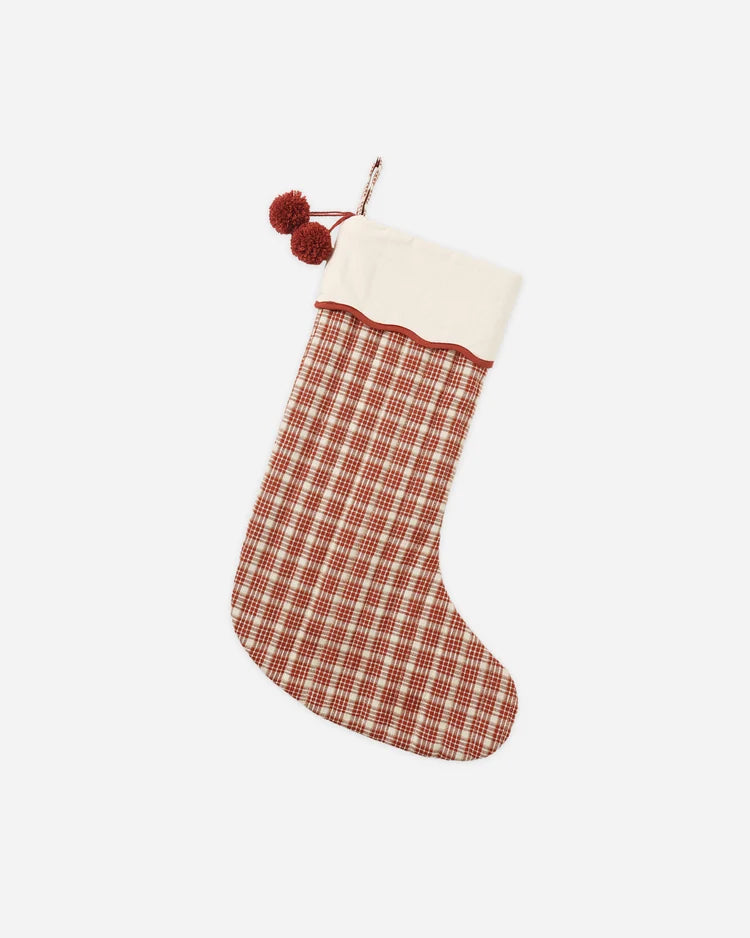 Rylee + Cru Noel Stocking Rudy Plaid, Ruby