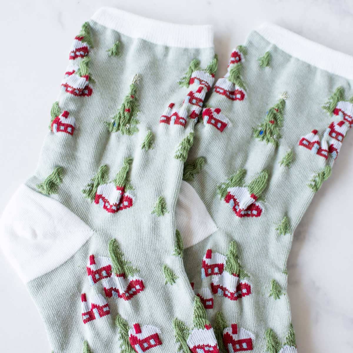 Tiepology Christmas Village Casual Socks