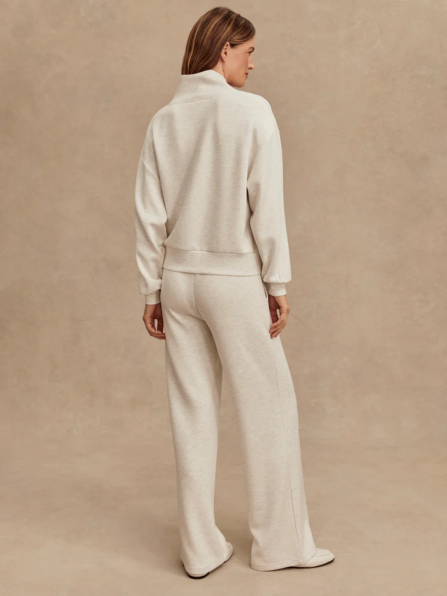 Varley The Wide Leg Pant 30, Ivory Marl