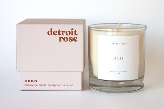 Detroit Rose Moss Candle