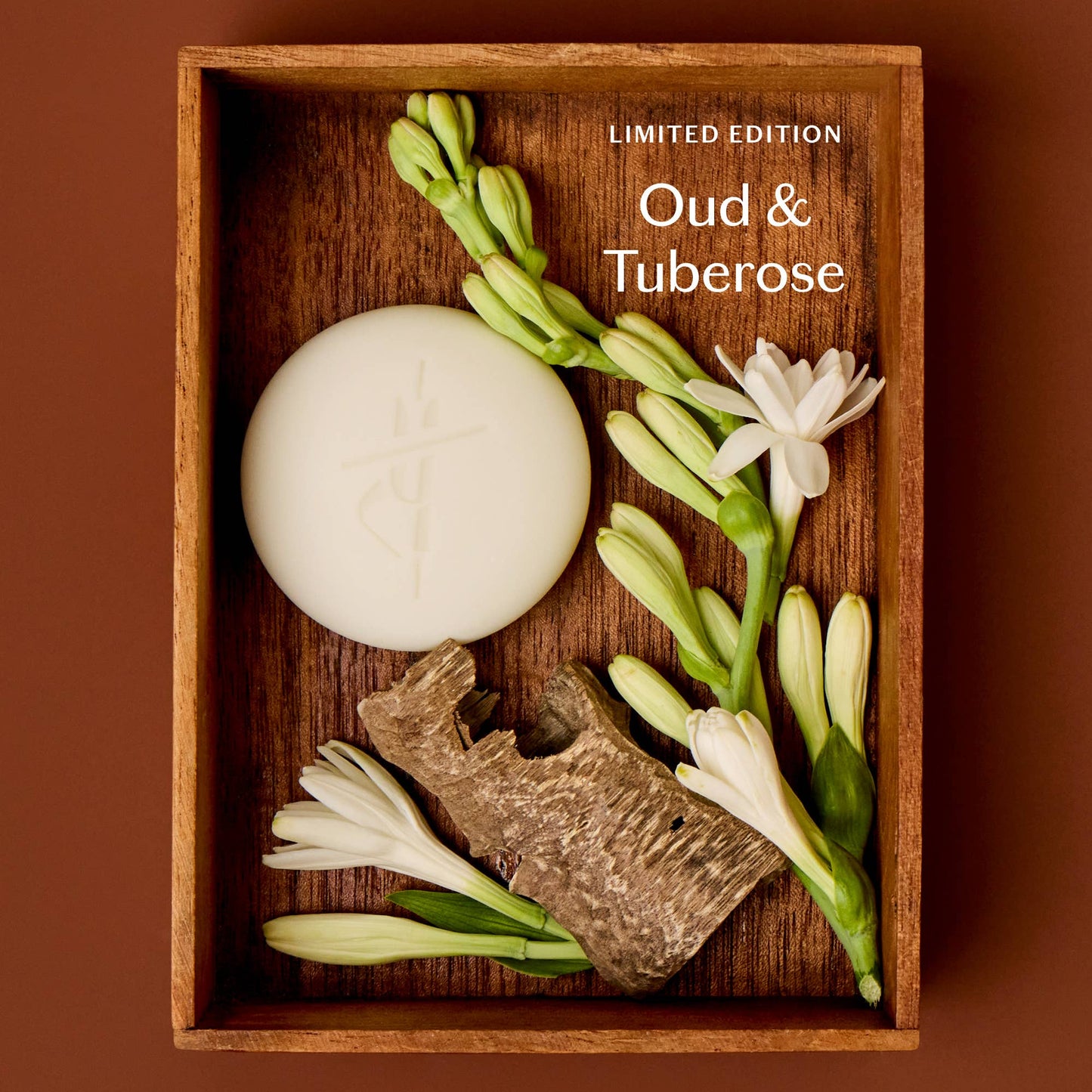 Kate McLeod Oud & Tuberose Body Stone | Deep Moisturizing Lotion Bar